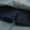 Mittlerer Waschgang Bestickter Denim-Minirock