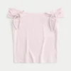 Off-Shoulder-Top mit gebundenen Ärmeln