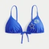 Over-the-Shoulder-Bikini-Oberteil mit Perlenverzierung