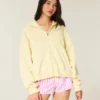 Oversized-Hoodie mit Sternfisch-Grafik und Reißverschluss
