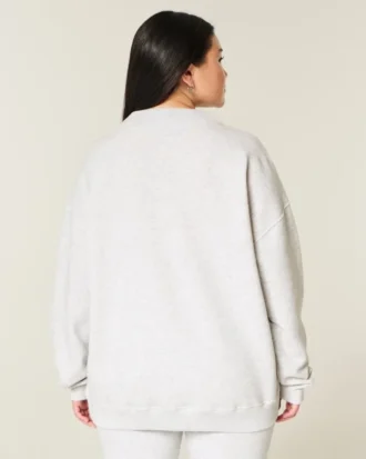 Oversized-Sweatshirt mit Stehkragen