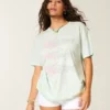 Oversized-T-Shirt mit Fischmotiv