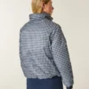 Pufferjacke mit Reißverschlussmuster