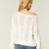 Pullover mit Zopfmuster und Schleifenärmeln