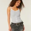 Pullover-Tanktop mit Bindeband vorne