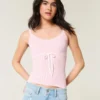 Pullover-Tanktop mit Bindeband vorne