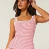 Rippstrick-Tanktop mit Rundhalsausschnitt