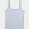 Rippstrick-Tanktop mit Rundhalsausschnitt