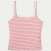 Rippstrick-Tanktop mit Rundhalsausschnitt