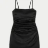 Satin-Kleid mit Schleife am Rücken
