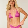 Schimmerndes Multi-Way-Triangel-Bikini-Oberteil