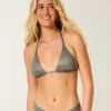 Schimmerndes Multi-Way-Triangel-Bikini-Oberteil