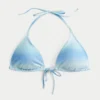 Schimmerndes Multi-Way-Triangel-Bikini-Oberteil