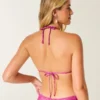 Schimmerndes Multi-Way-Triangel-Bikini-Oberteil
