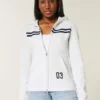 Schmal geschnittener Hoodie mit Reißverschluss und Streifenmuster