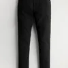 Schwarze, farbechte Athletic Skinny Jeans