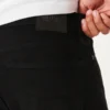 Schwarze, farbechte Athletic Skinny Jeans