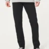 Schwarze, nicht ausbleichende Slim-Straight-Jeans