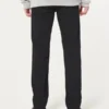 Schwarze, nicht ausbleichende Slim-Straight-Jeans