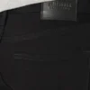 Schwarze, nicht ausbleichende Slim-Straight-Jeans