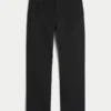 Schwarze, nicht ausbleichende Straight-Jeans