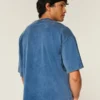 Schweres, baggy geschnittenes, kurzes Football-T-Shirt mit Grafikprint