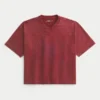 Schweres, baggy geschnittenes, kurzes Football-T-Shirt mit Grafikprint