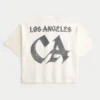 Schweres, baggy, kurzes Los Angeles Graphic Football T-Shirt