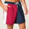 Seersucker-Volley-Badehose, mittellang