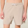 Seersucker-Volley-Badehose, mittellang