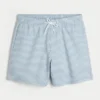 Seersucker-Volley-Badehose, mittellang