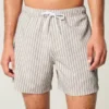 Seersucker-Volley-Badehose, mittellang