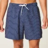 Seersucker-Volley-Badehose, mittellang