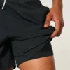 Seersucker-Volley-Badehose, mittellang