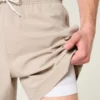 Seersucker-Volley-Badehose, mittellang
