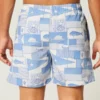 Seersucker-Volley-Badehose, mittellang