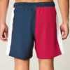 Seersucker-Volley-Badehose, mittellang