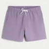 Seersucker-Volley-Badehose, mittellang