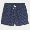 Seersucker-Volley-Badehose, mittellang