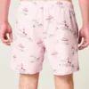 Seersucker-Volley-Badehose, mittellang