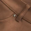 Shorts aus Kunstwildleder mit niedriger Leibhöhe