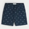 Shorts aus Leinenmischung mit Muster, Länge über dem Knie