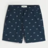 Shorts aus Leinenmischung mit Muster, Länge über dem Knie