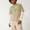 Shorts aus Leinenmischung, mittellang, zum Hineinschlüpfen