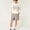 Shorts aus Leinenmischung, mittellang, zum Hineinschlüpfen