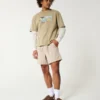 Shorts aus Leinenmischung, mittellang, zum Hineinschlüpfen