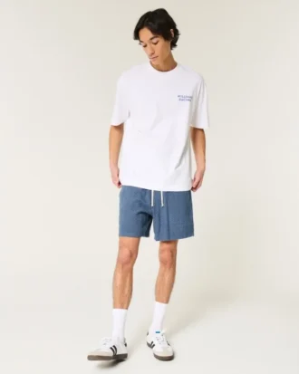 Shorts aus Leinenmischung zum Hineinschlüpfen