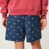 Shorts mit amerikanischem Flaggenmuster, Länge bis zur Mitte des Oberschenkels