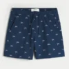 Shorts mit amerikanischem Flaggenmuster, Länge bis zur Mitte des Oberschenkels