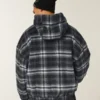 Skaterjacke mit Kapuze aus kariertem Flanell